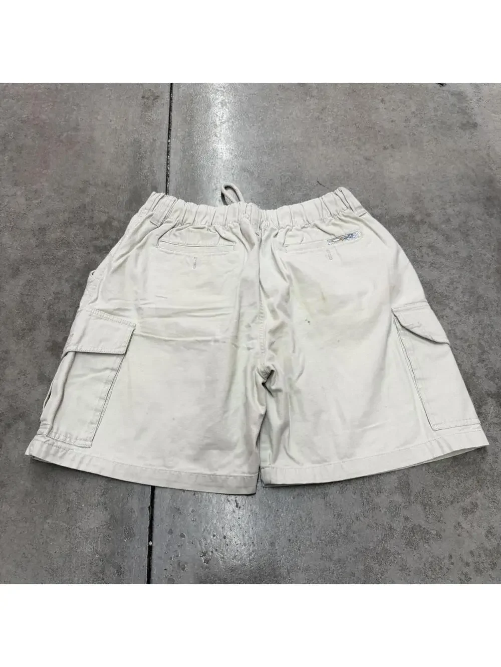 vintage ocean pacific beige relaxed baggy fit cargo shorts size large